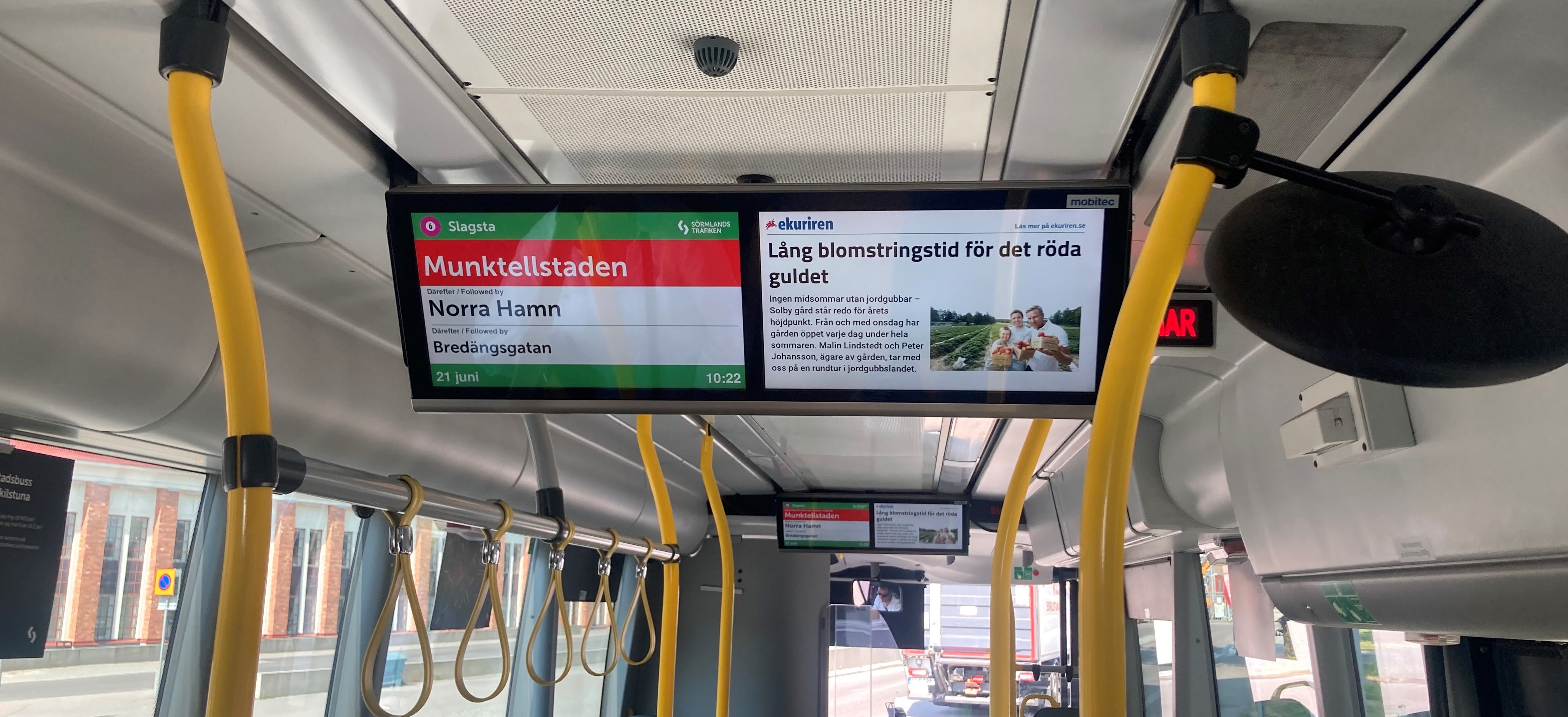 Lokala Nyheter Direkt På Bussarnas Digitala Skärmar | Sörmlandstrafiken